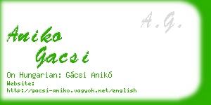 aniko gacsi business card