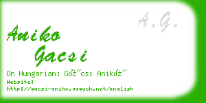 aniko gacsi business card